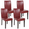 ESSZIMMERSTUHL Bordeaux 4er-Set - Rotbraun/Bordeaux, Textil (43/90/56cm) - MCW