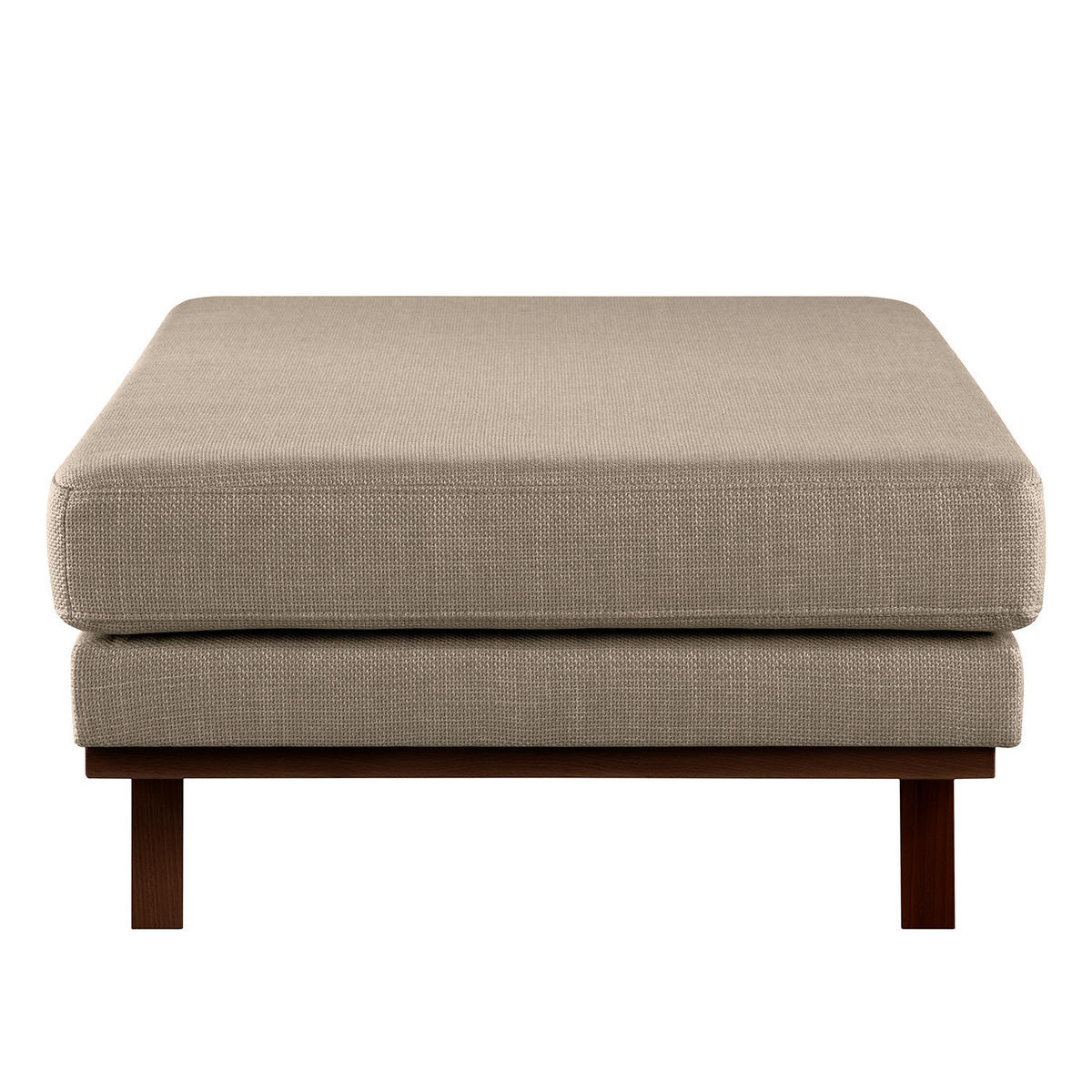 HOCKERBANK - Taupe/Buchefarben, Buchenholz/Textil (180/43/81cm) - home24