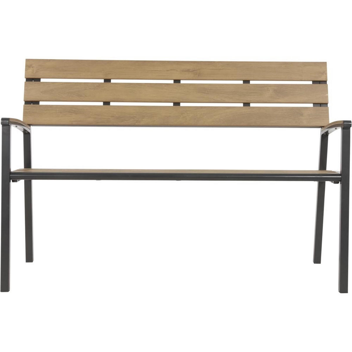 ZWEISITZER-SOFA Arezzo - Schwarz - 120/56/85,5 cm - Schwarz, Metall (56/85/120cm) - Lesli Living