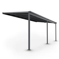 TERRASSENDACH Borneo Aluminium 5,5x3m dunkelgrau - Dunkelgrau, Metall (557/278/303cm) - Juskys