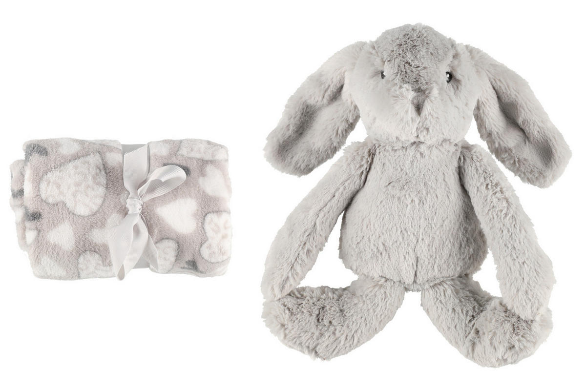 FLEECEDECKE Maskottchen 75/100 cm - Grau, Textil (24/18cm)