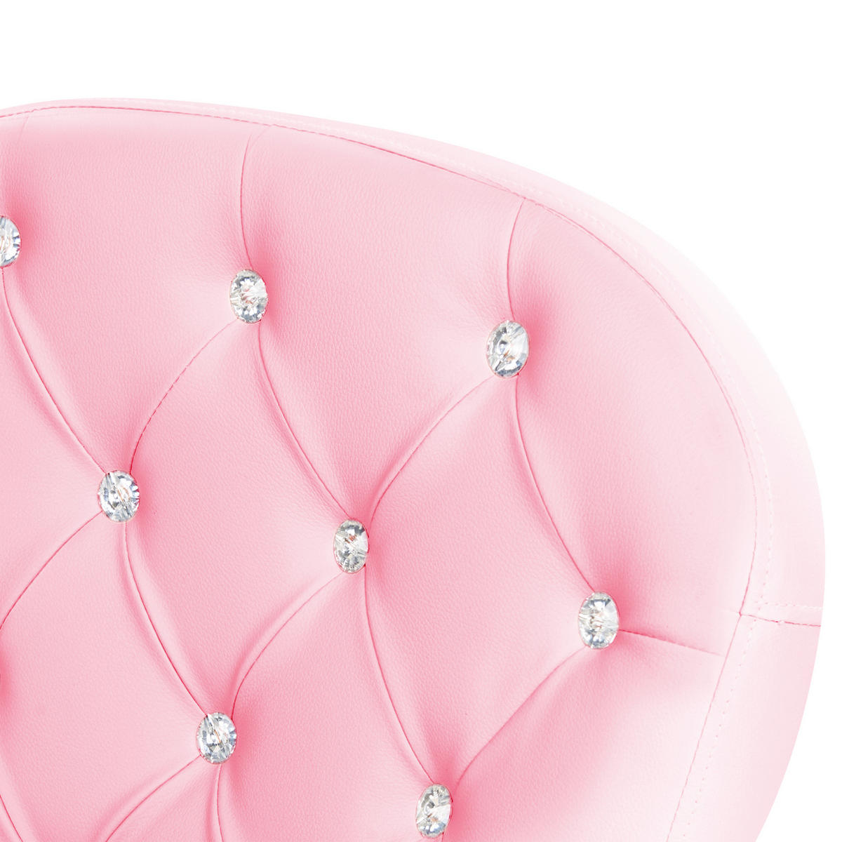 BÜROSTUHL Kunstleder Rosa Princess - Pink, Textil/Metall (60/98/60cm) - Beliani