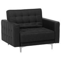 SESSEL Polsterbezug graphitgrau Aberdeen - Silberfarben/Graphitfarben, Textil (106/83/88cm) - Beliani