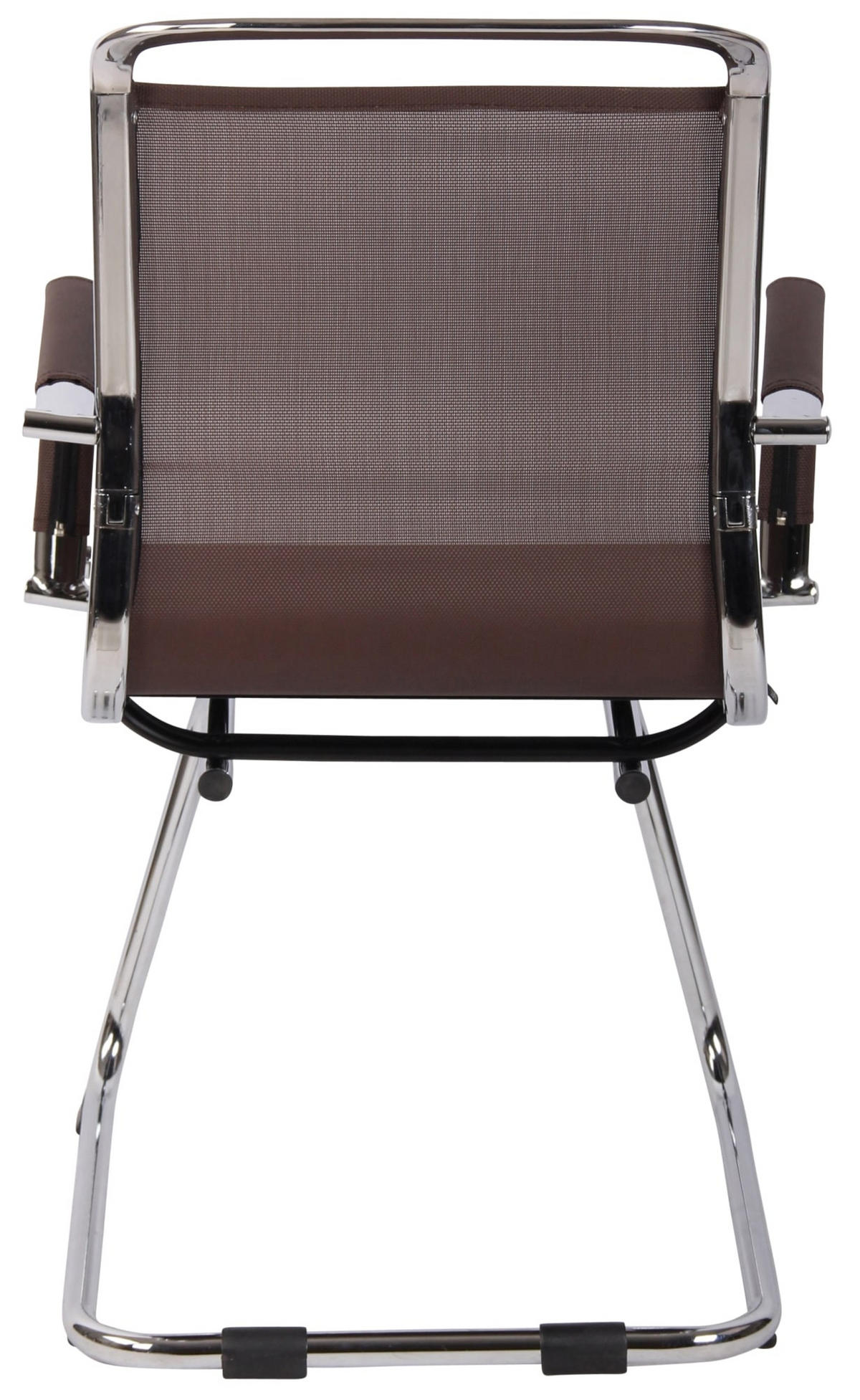 SCHWINGSTUHL Netzstoff braun - Chromfarben/Braun, Textil/Metall (58/94/48cm) - CLP