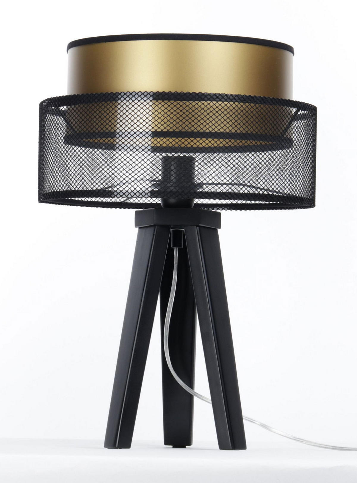 TISCHLAMPE Gold 30/45 cm - Schwarz, Kunststoff (30/0.7/45cm) - ONZENO