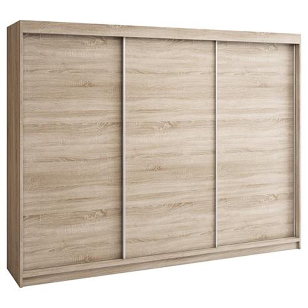A&J MöbelLand Schwebetürenschrank Braun, Braun, Braun, Braun 200x215x59.5 cm