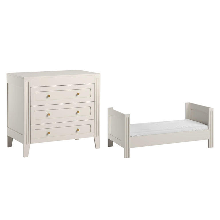 POKOJ PRO MIMINKO 2DÍLNÝ Bílá - bílá, kompozitní dřevo (144/80/75cm) - Petits-meubles