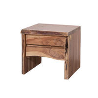 NACHTTISCH Akazie 45x40x45 natur lackiert PURE ACACIA #311 - Braun, Holz (45/45/40cm) - Massivmoebel24