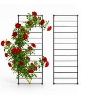 SPALIER Negru 2-bucăți - negru, metal (76/210/5cm) - Relaxdays