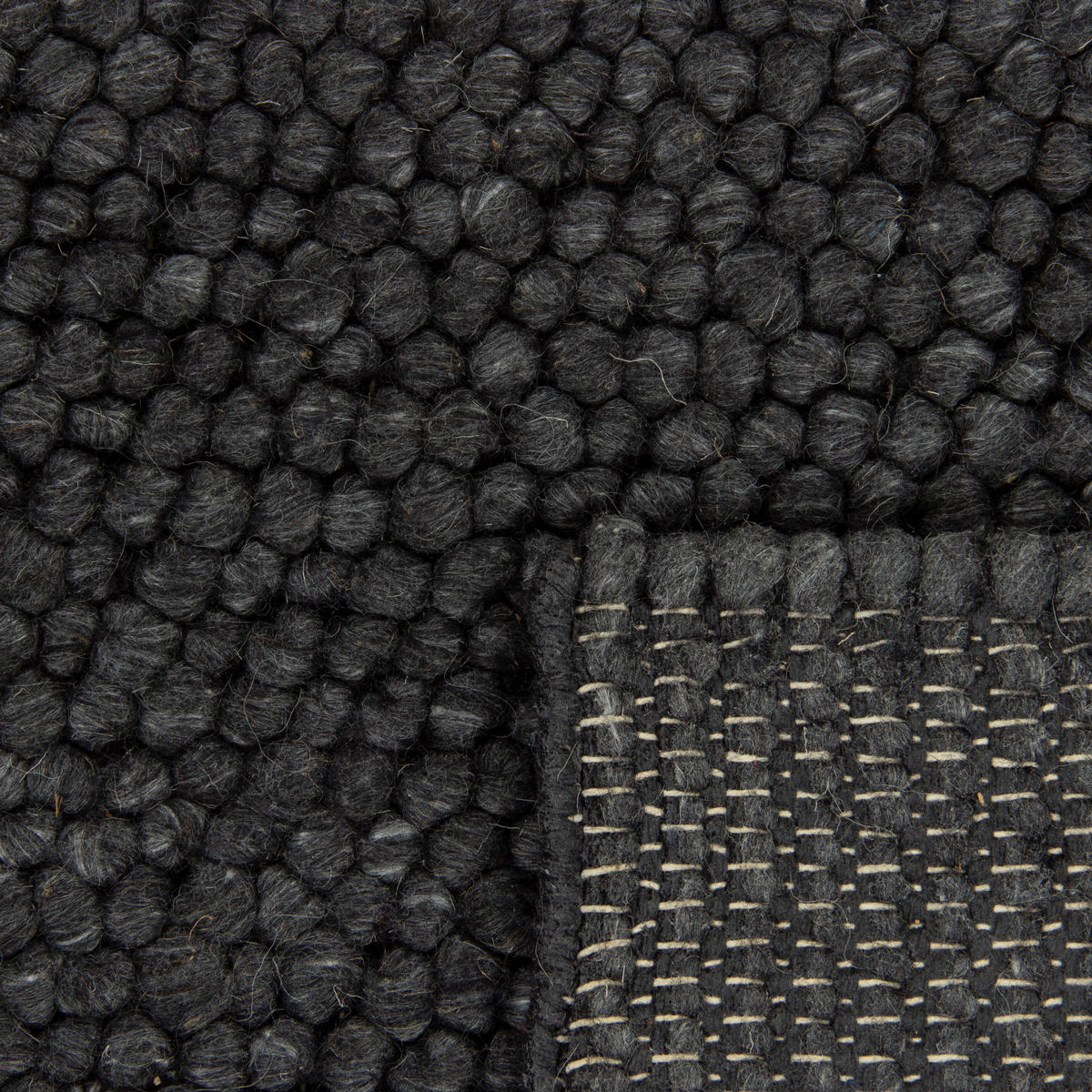 WOLLTEPPICH WOOLY 120/170 Anthrazit - Anthrazit, Naturmaterialien (120/170cm) - Consilio Concept