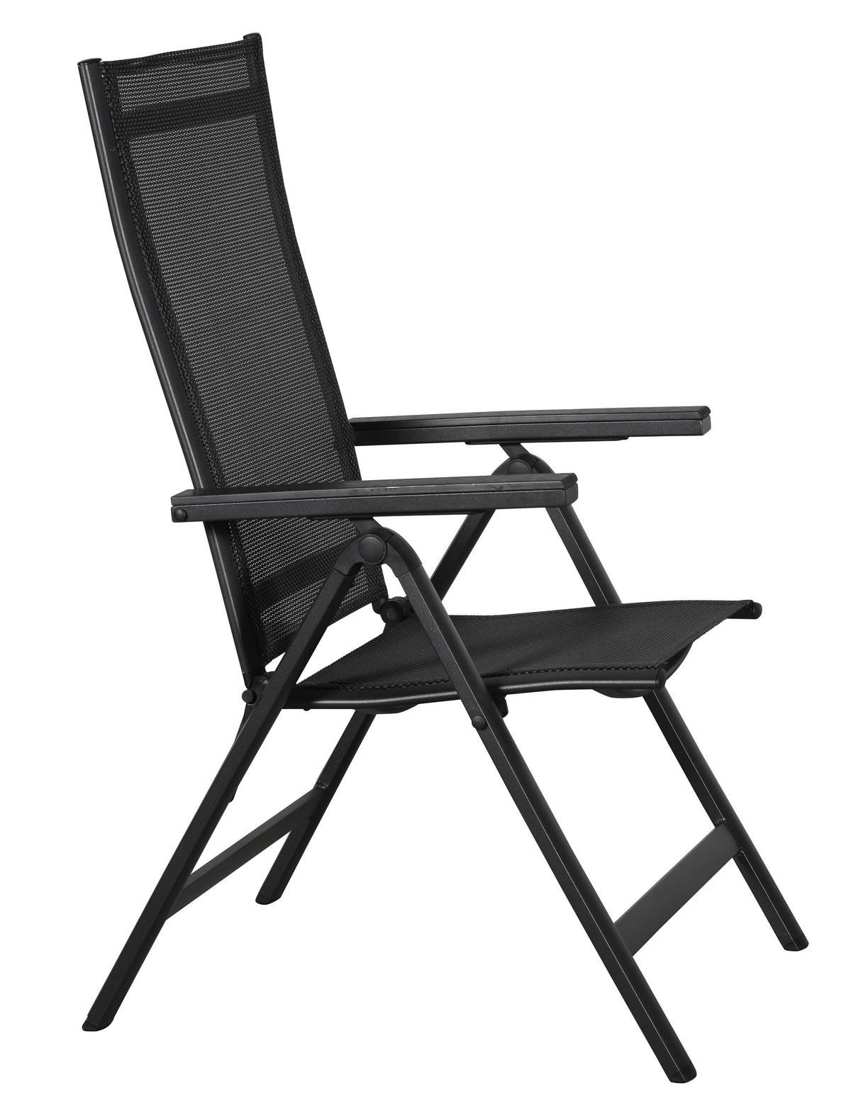 GARTENSTUHL 2er Set Schwarz - Schwarz, Holzwerkstoff (58/110/66cm) - ebuy24