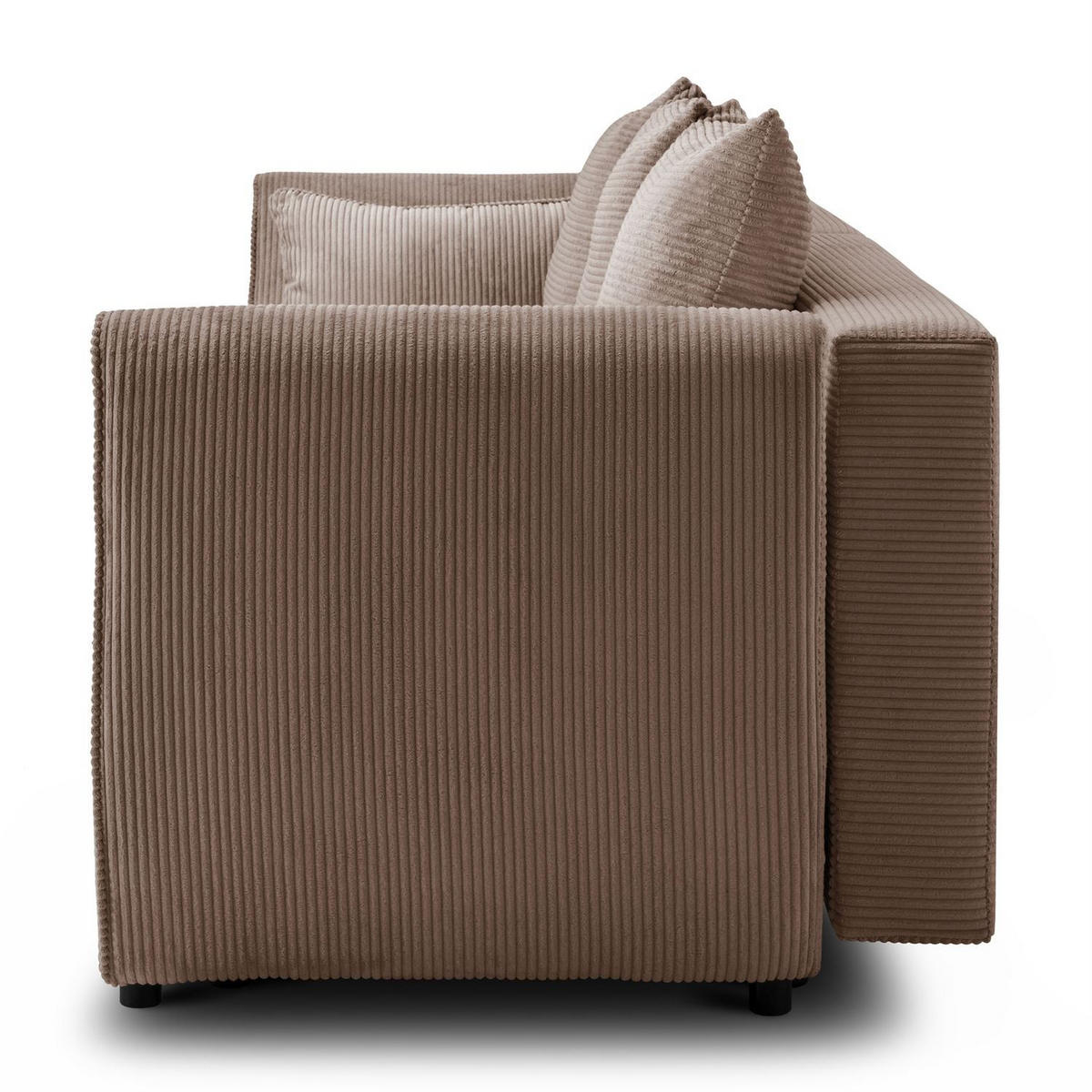 SOFA ASPEN Zweisitzer mit Schlaffunktion, Anafi 06 - Braun, Textil (267/94/95cm) - Lookway