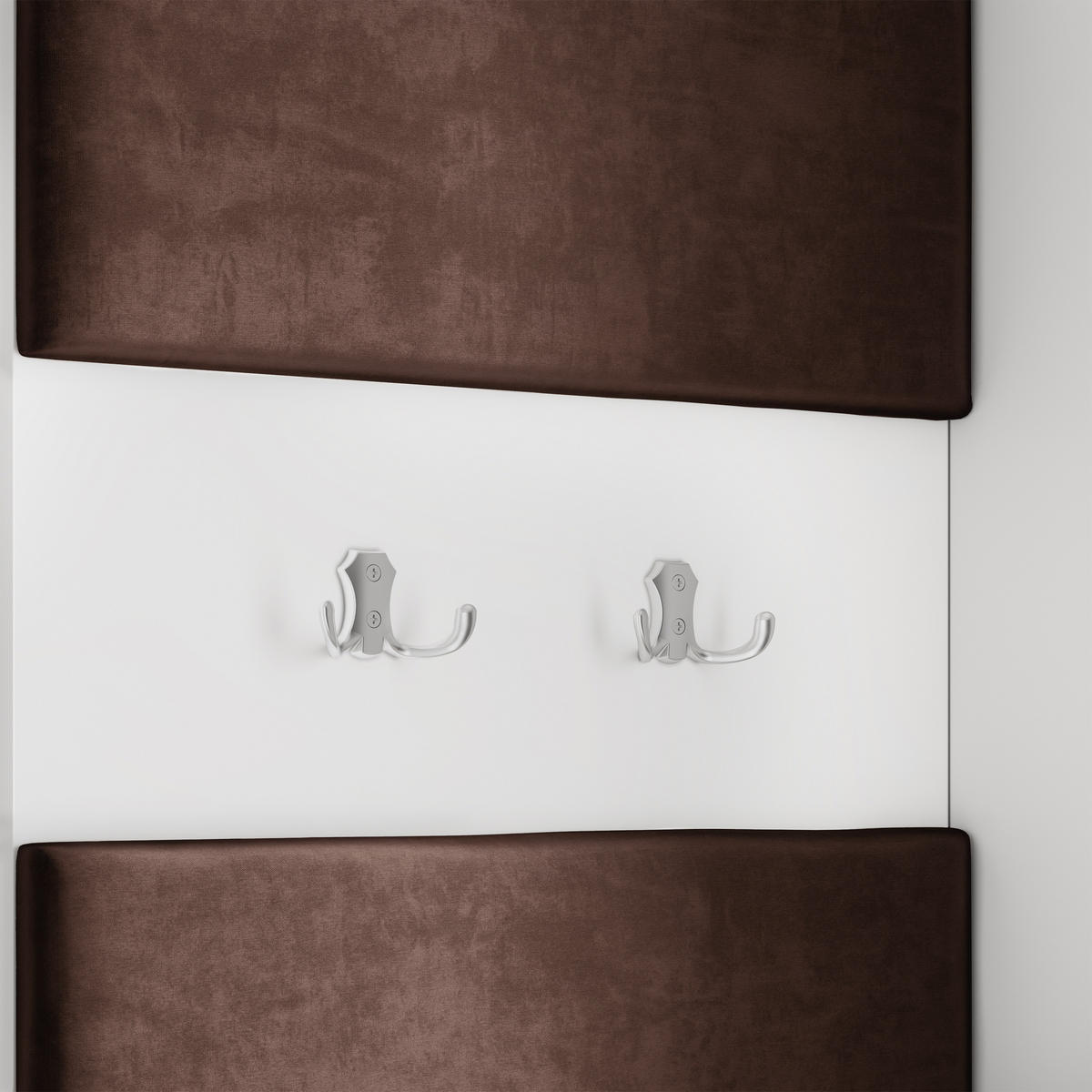 GARDEROBENSCHRANK VIRA 95/181/51 cm Modern Garderobe-Set Weiß - Weiß/Braun, Holzwerkstoff (95/181/51cm) - MASSENO