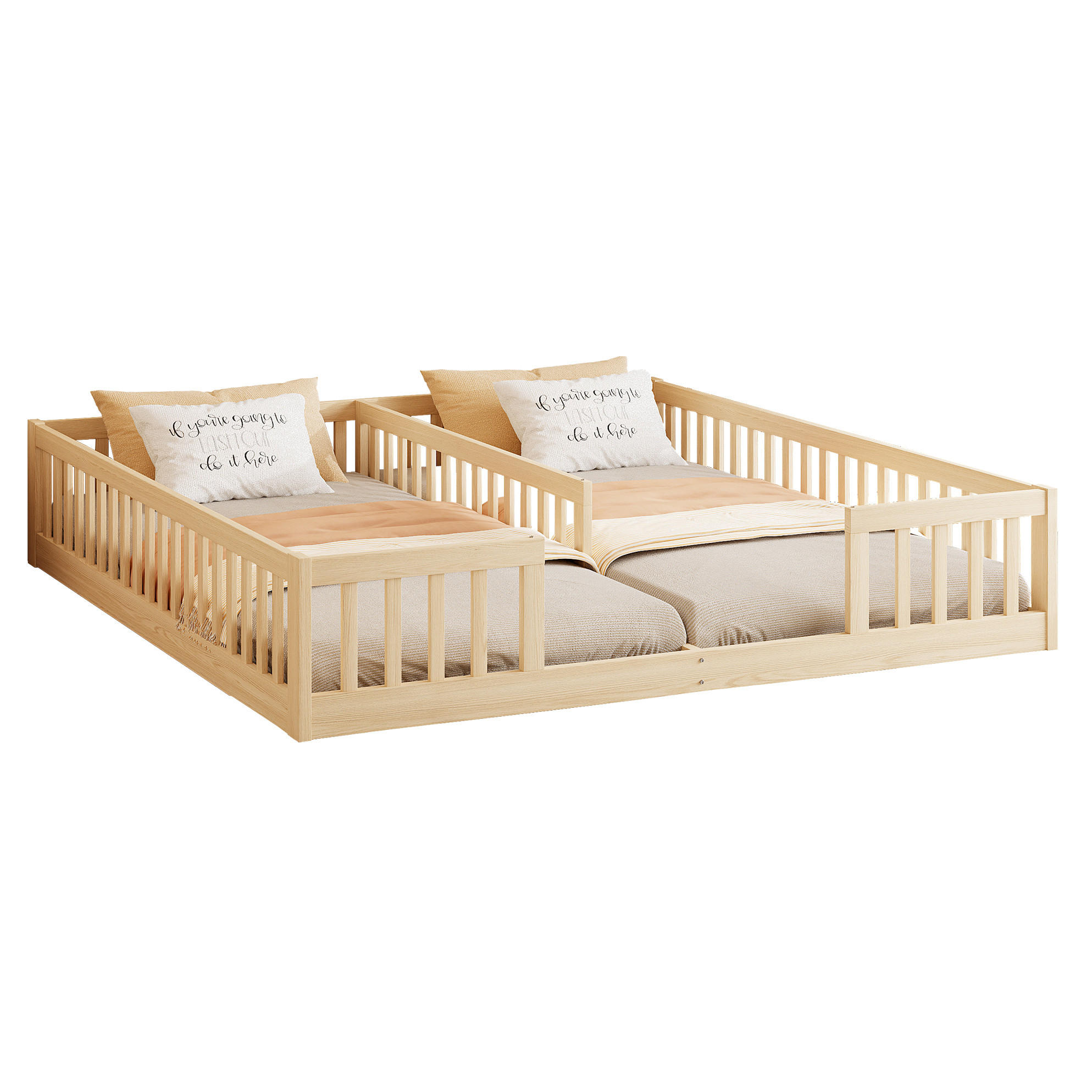 Okmyhome Kinderbett Natur 90x200 cm