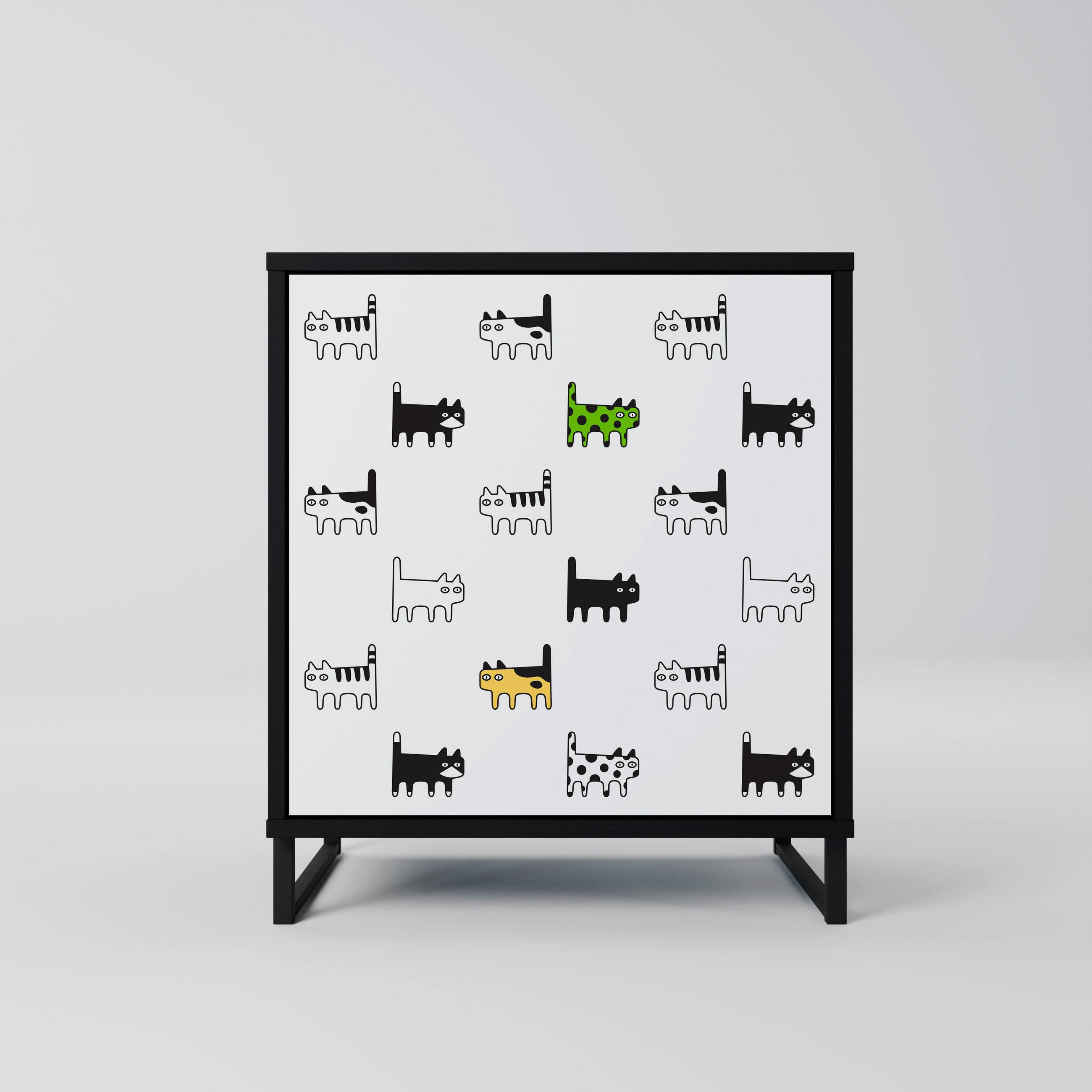 SpaceRebels Sideboard Schwarz 57.5x67.5x42 cm