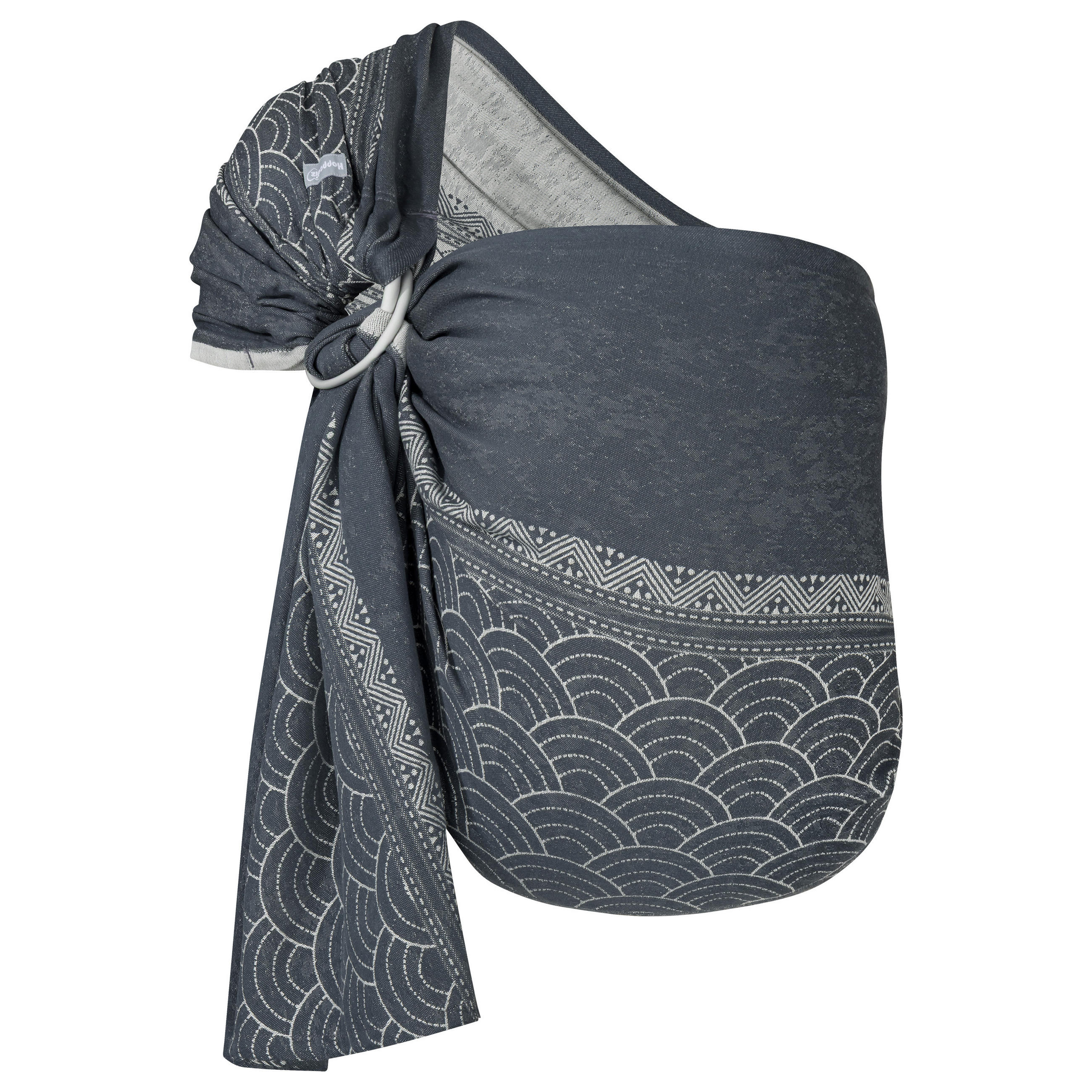 BABYTRAGETUCH Ring-Sling kbA - Blaugrau/Graphitfarben, Textil (70/0.1/200cm) - Hoppediz