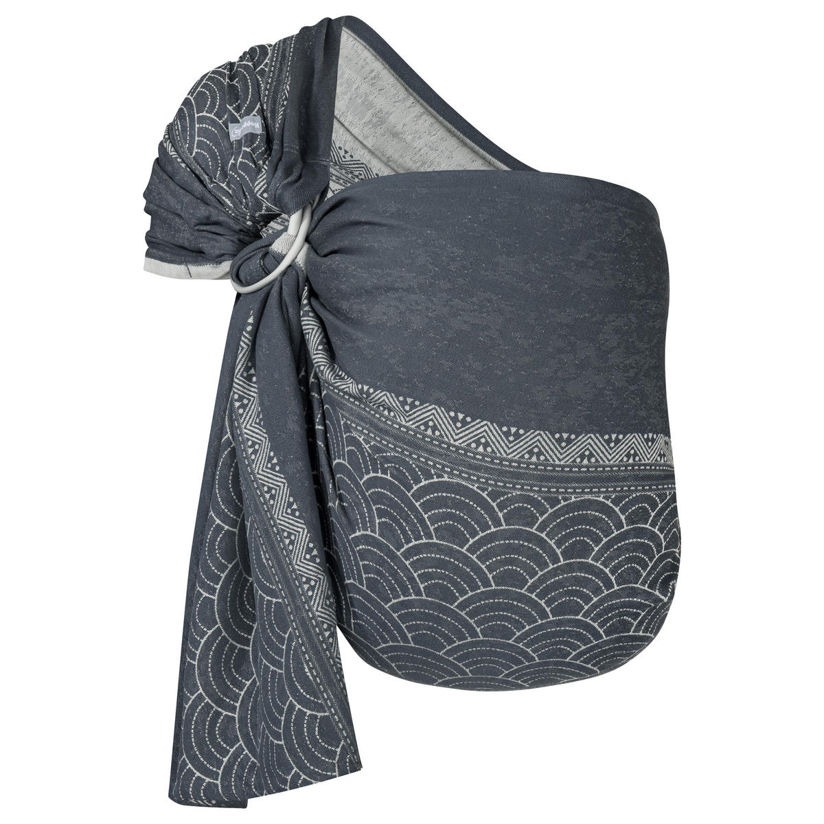 BABYTRAGETUCH Ring-Sling kbA - Blaugrau/Graphitfarben, Textil (70/0.1/200cm) - Hoppediz