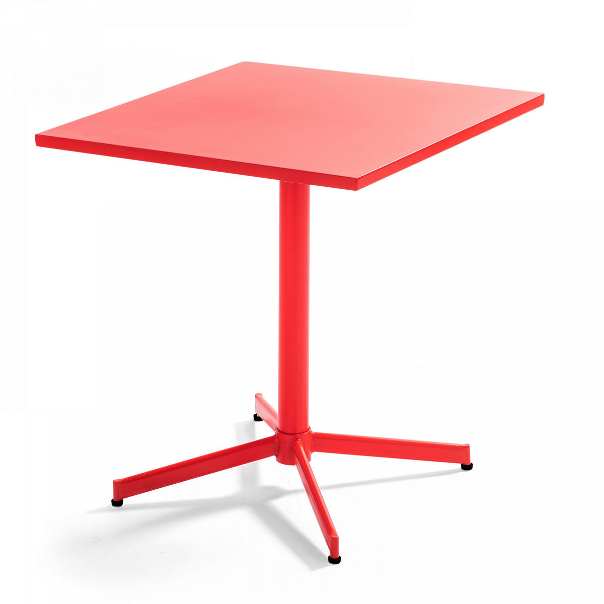 GARTENTISCH , klappbar, Rot - Rot, Metall (70/70/72cm) - Oviala