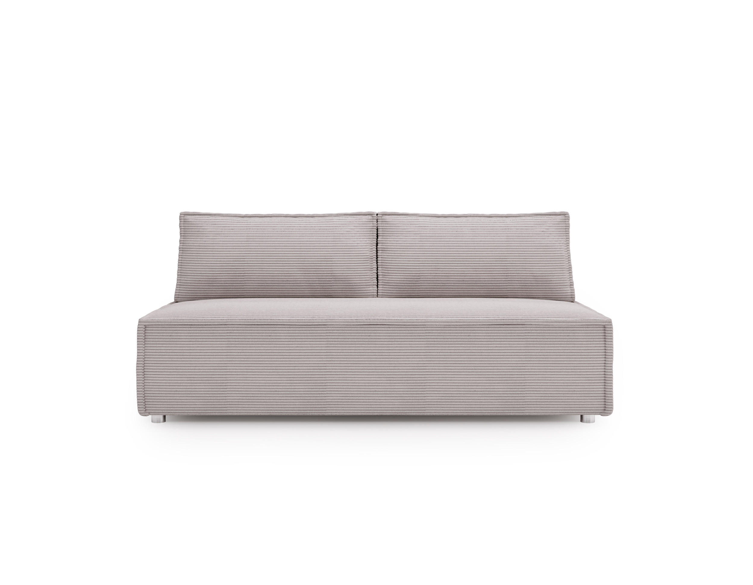 SCHLAFSOFA Mit Bettkasten DUO Poso Stoff Hellgrau - Hellgrau, Holz (198/89/90cm) - Kaiser Möbel