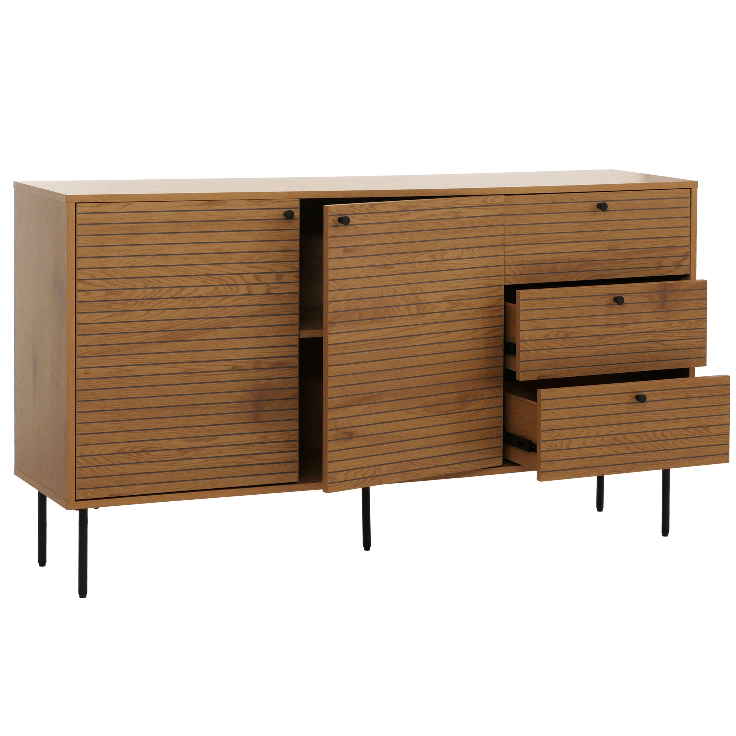 KOMMODE Braun - Braun, Metall (150/85/40cm) - MCW