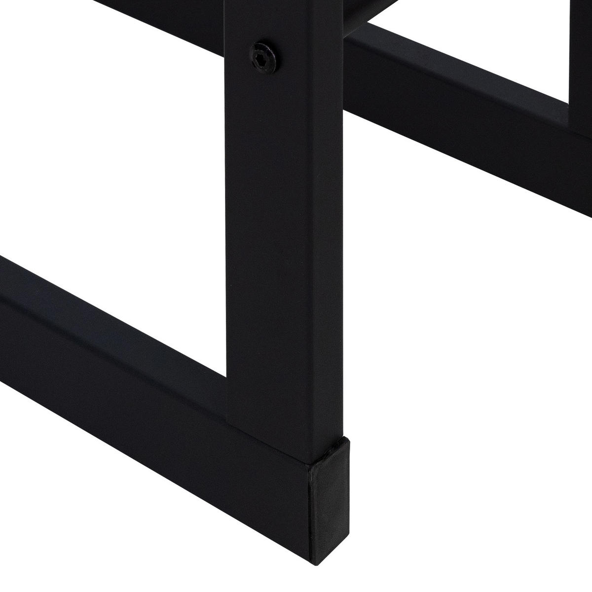 KAMINHOLZREGAL - Schwarz, Metall (25/100/60cm) - ML-DESIGN