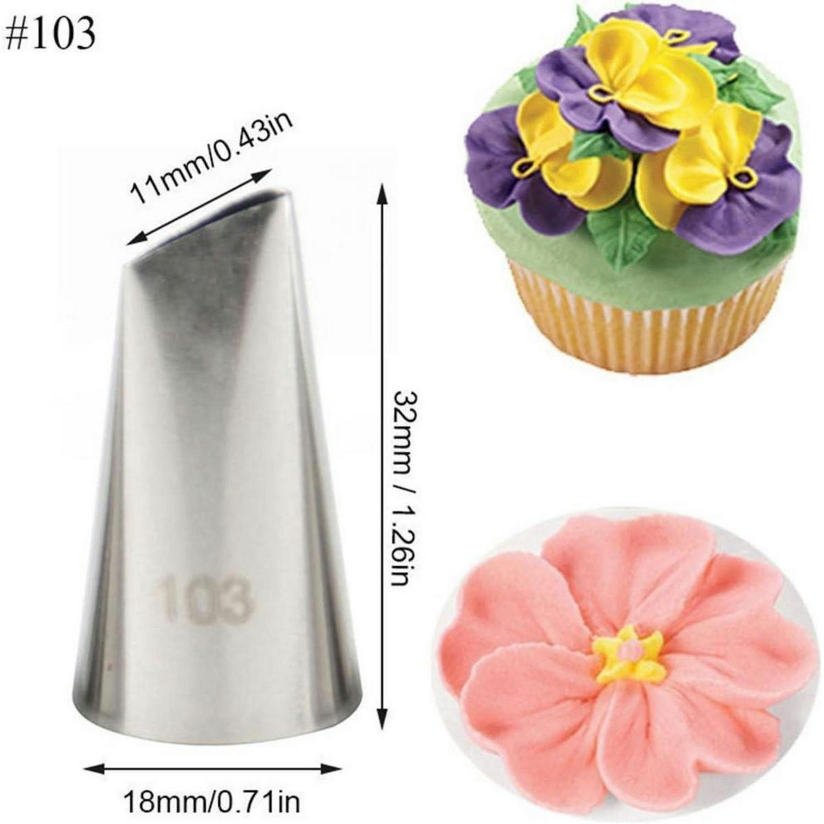 SPRITZTÜLLEN Set 5-teilig Edelstahl - Silberfarben, Metall (1.8/1.1/3.2cm)