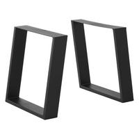 TISCHGESTELL-SET 2 TLG. Lülsfeld - Schwarz, Metall (40/43/8cm) - [en.casa]