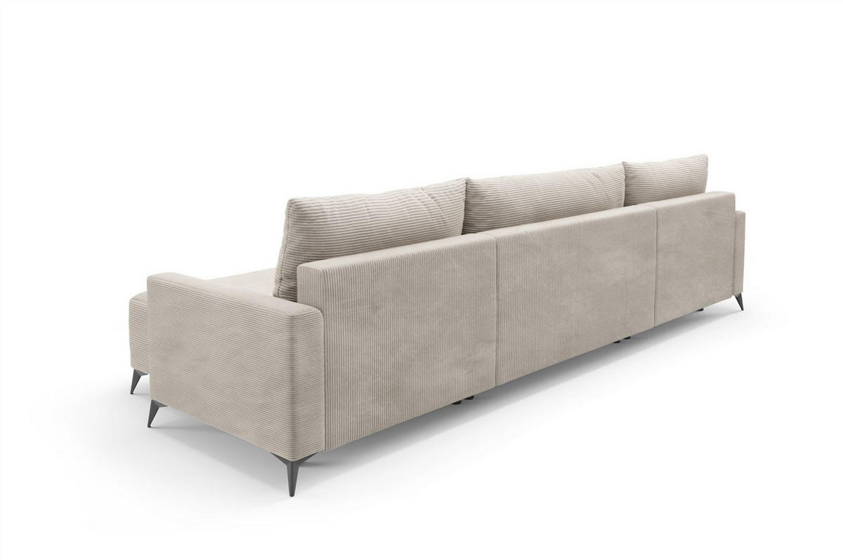 WOHNLANDSCHAFT Silves - Weiß, Holzwerkstoff/Textil (382/81/148cm) - Fun Möbel