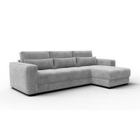 ECKSOFA OLI 4-Sitzer rechts, hellgrau - Hellgrau, Holz/Textil (295/172cm) - Courtois Laville