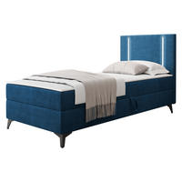 BOXBETT Ono 1, Setite: Rechts - Blau/Schwarz, Holz/Textil (90/200cm) - MIRJAN24