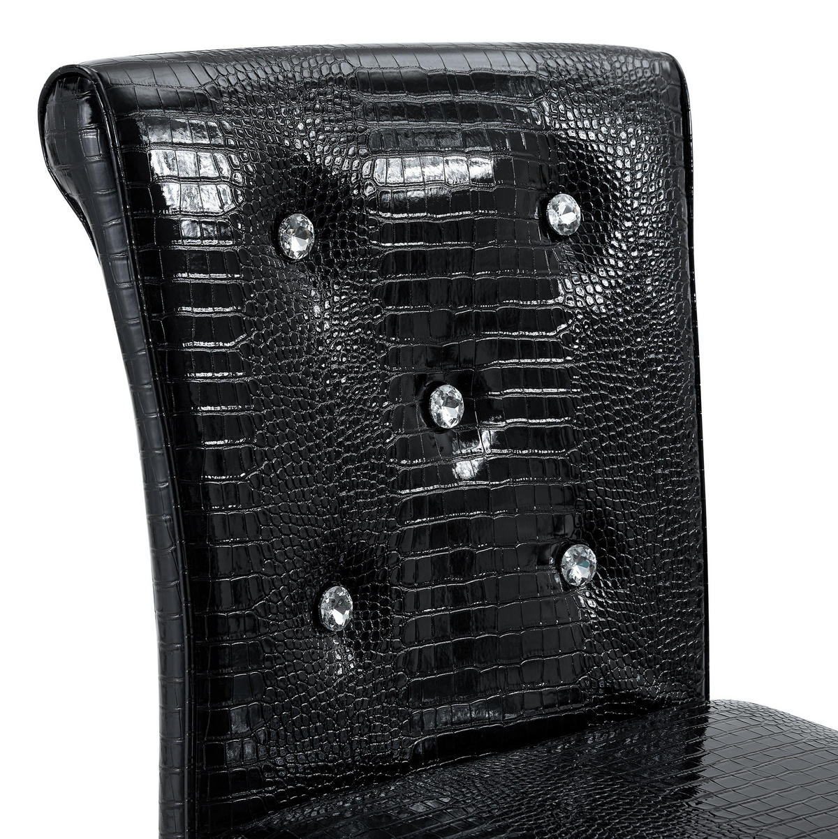 STUHL Vintage-Design PVC Black - Schwarz, Metall (42/125/55.2cm) - Meubliv