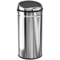 SENSOR-MÜLLEIMER Edelstahl ABS Silber - Silberfarben, Metall (30.5/68/30.5cm) - HOMCOM