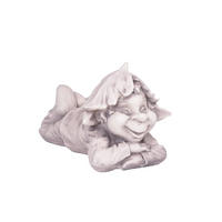 GARTENFIGUR Noah Troll Weiß 25x23x43cm - Weiß, Kunststoff (23/25/43cm) - DELUKE