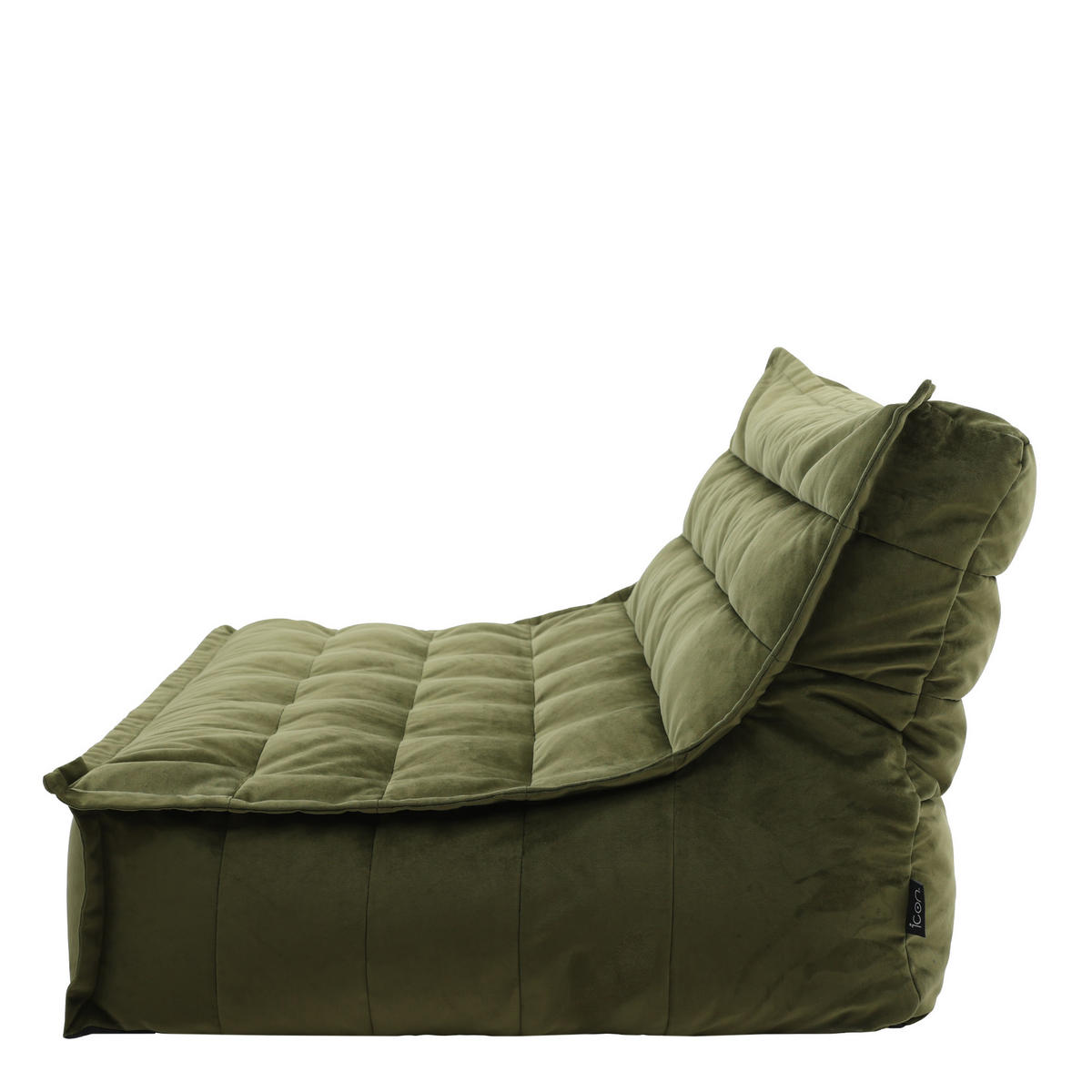 SITZSACK Sofa Skandi, Samt - Dunkelgrün, Kunststoff/Textil (140/72/100cm) - icon
