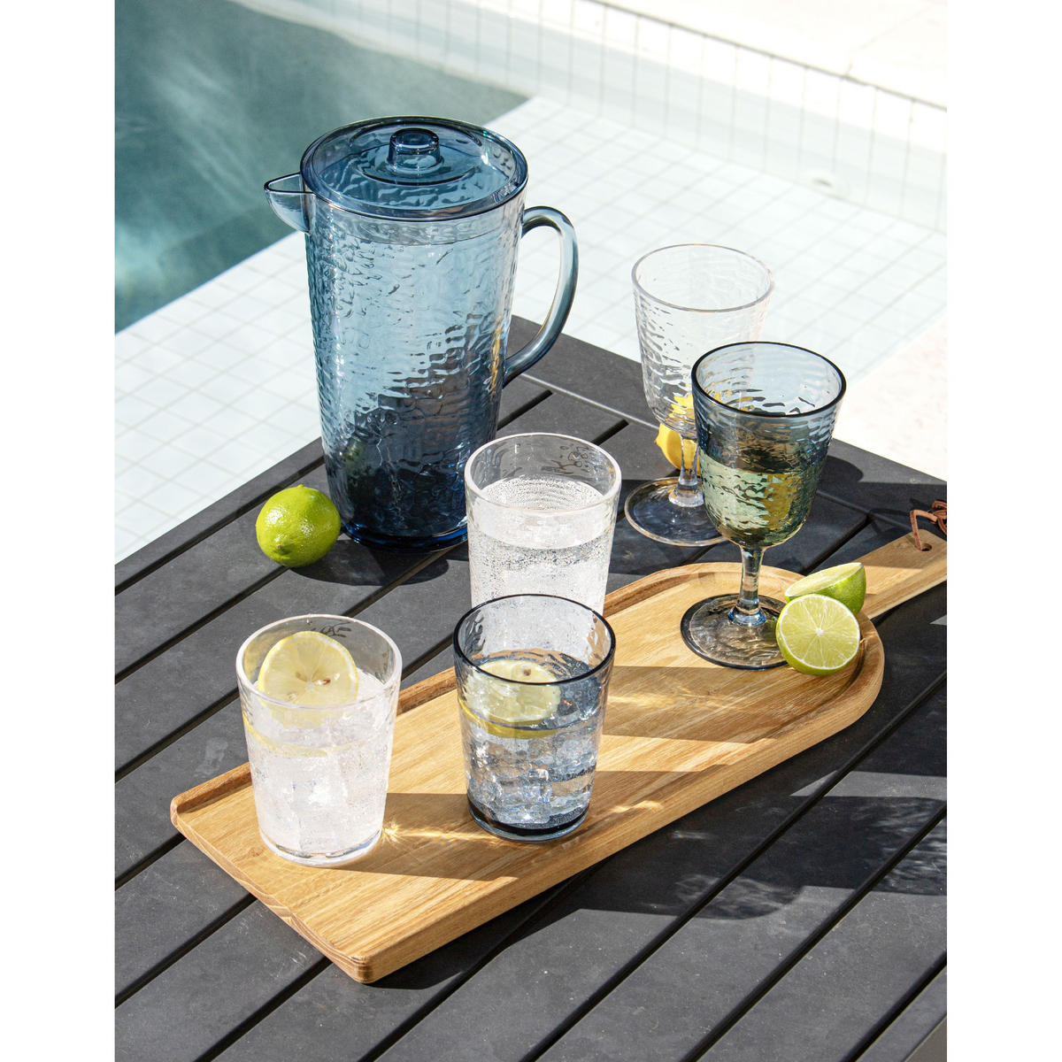 GLÄSER-SET Byron 4er Set Wasserglas - Klar, Kunststoff - Ladelle
