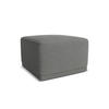 POUF Chenille Stoff Grau - Schieferfarben/Schwarz, Kunststoff/Textil (65/40/65cm) - Makamii