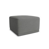 POUF Chenille Stoff Grau - Schieferfarben/Schwarz, Kunststoff/Textil (65/40/65cm) - Makamii