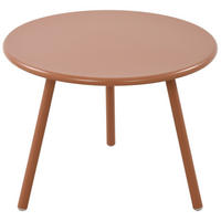 COUCHTISCH rund 60 cm Kunststoff terracotta - Terracotta, Kunststoff/Metall (60/60/45cm) - CLP