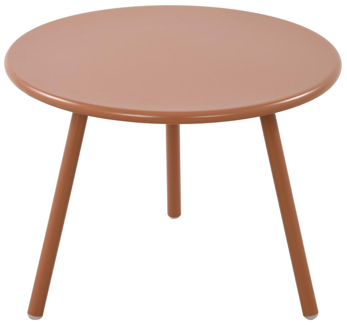 COUCHTISCH rund 60 cm Kunststoff terracotta - Terracotta, Kunststoff/Metall (60/60/45cm) - CLP