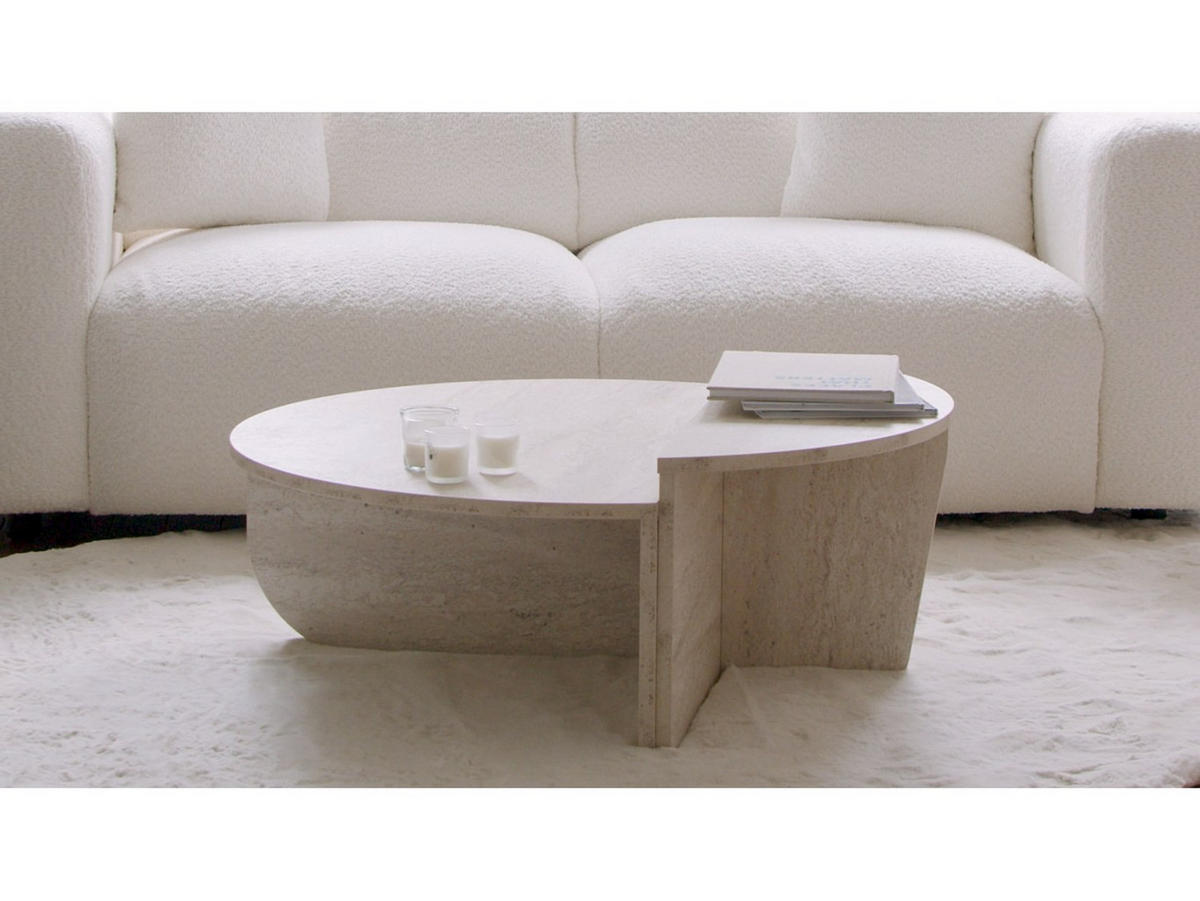 COUCHTISCH Set - 90cm x 60cm - Holzspan - naturfarben hell - ALOEVA - Naturfarben, Holz (60/90/30cm) - Vente-Unique