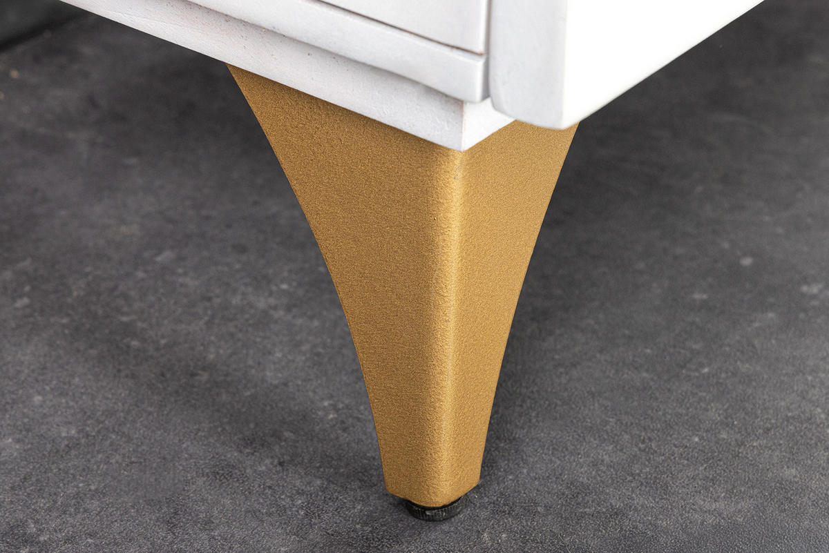 SIDEBOARD GOLDEN SUNSET Mango Weiß 180 cm - Goldfarben/Weiß, Holz/Metall (177/77/38cm) - riess-ambiente