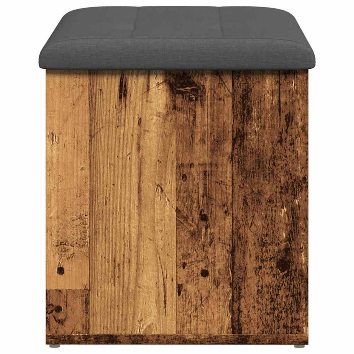 SITZBANK Mit Stauraum Altholz-Optik 62/42/45 Cm Holzwerkstoff - Dunkelbraun, Holzwerkstoff (42/45/62cm) - vidaXL