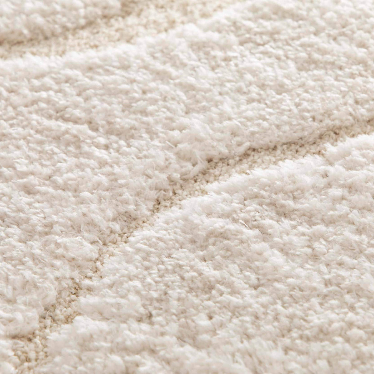 TEPPICH, Weiß - Weiß, Textil (120/170cm) - Oviala