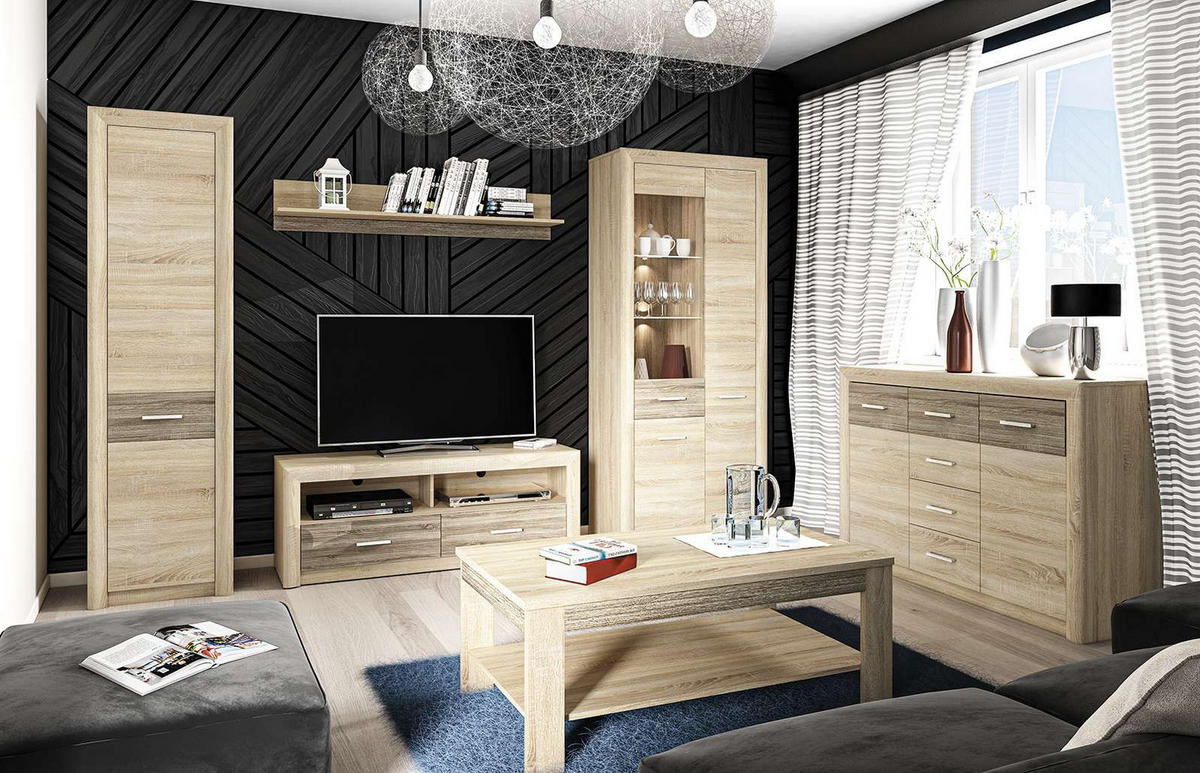 SIDEBOARD – 165 cm – Castel – Eichefarben / Sonoma Eiche – KO-020 - Eichefarben/Sonoma Eiche, Holzwerkstoff (165/94/43cm) - hi-markt