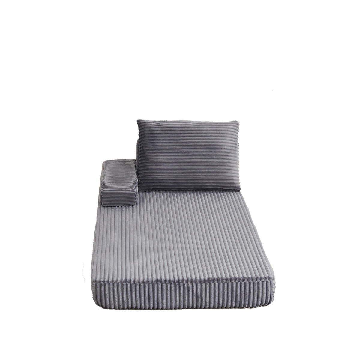 RÉCAMIERE 211 cm frei kombinierbar mit dreieckigen Rückenlehnen, DE-42722, Grau - Grau, Textil (211.5/48/106.5cm) - ComfortXL