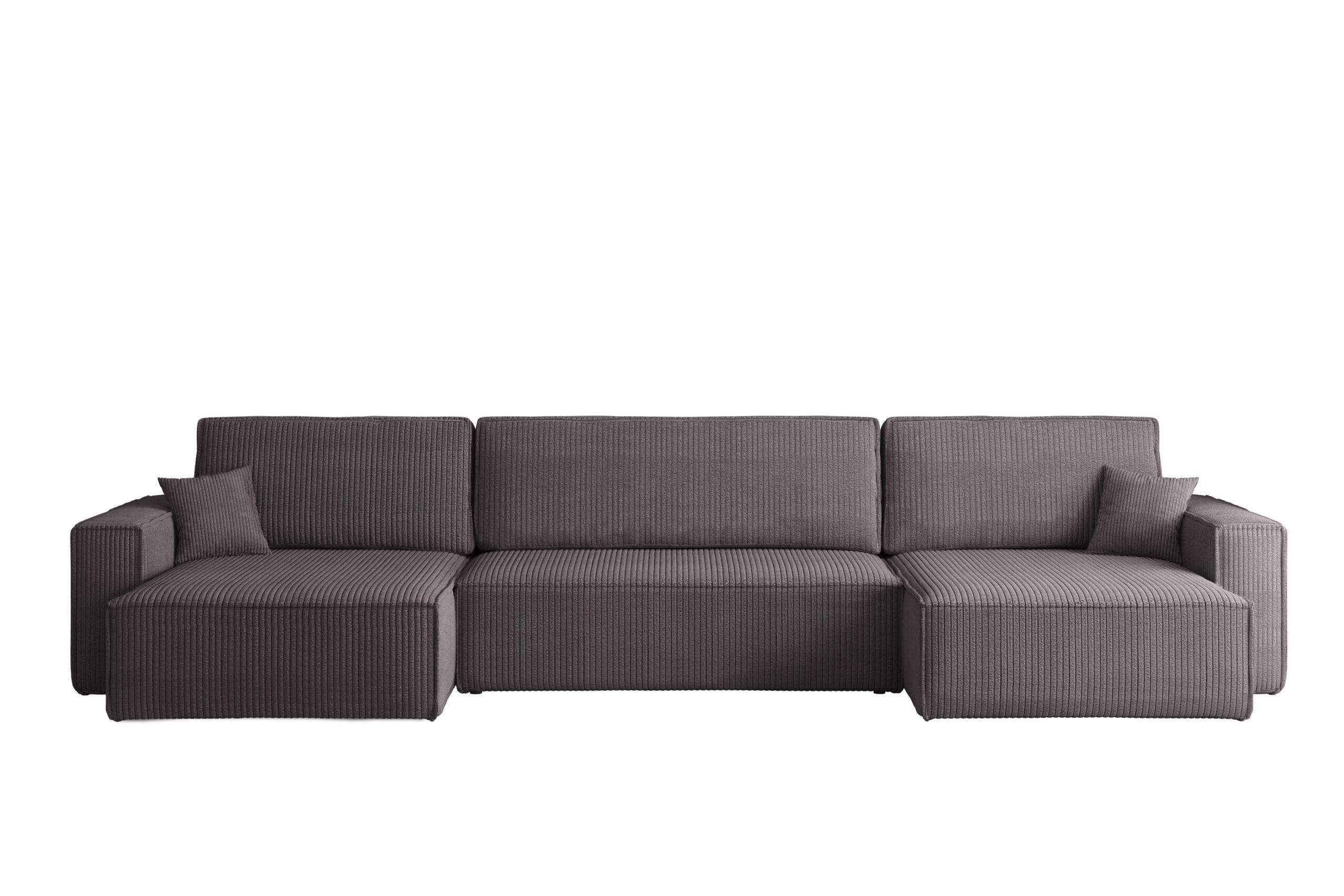 Kaiser Möbel ROHOVÁ SEDAČKA s funkcí spaní a úložným prostorem BEST U XL tkanina Poso Tmavě šedá