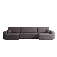 ECKSOFA Mit Schlaffunktion Und Bettkasten BEST U XL Stoff Poso Dunkelgrau - Dunkelgrau, Holz (142/372cm) - Kaiser Möbel