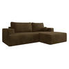 ECKSOFA Mivo, Seite: Rechts - Schwarz/Braun, Holz/Kunststoff (266/163cm) - MIRJAN24