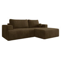 ECKSOFA Mivo, Seite: Rechts - Schwarz/Braun, Holz/Kunststoff (266/163cm) - MIRJAN24