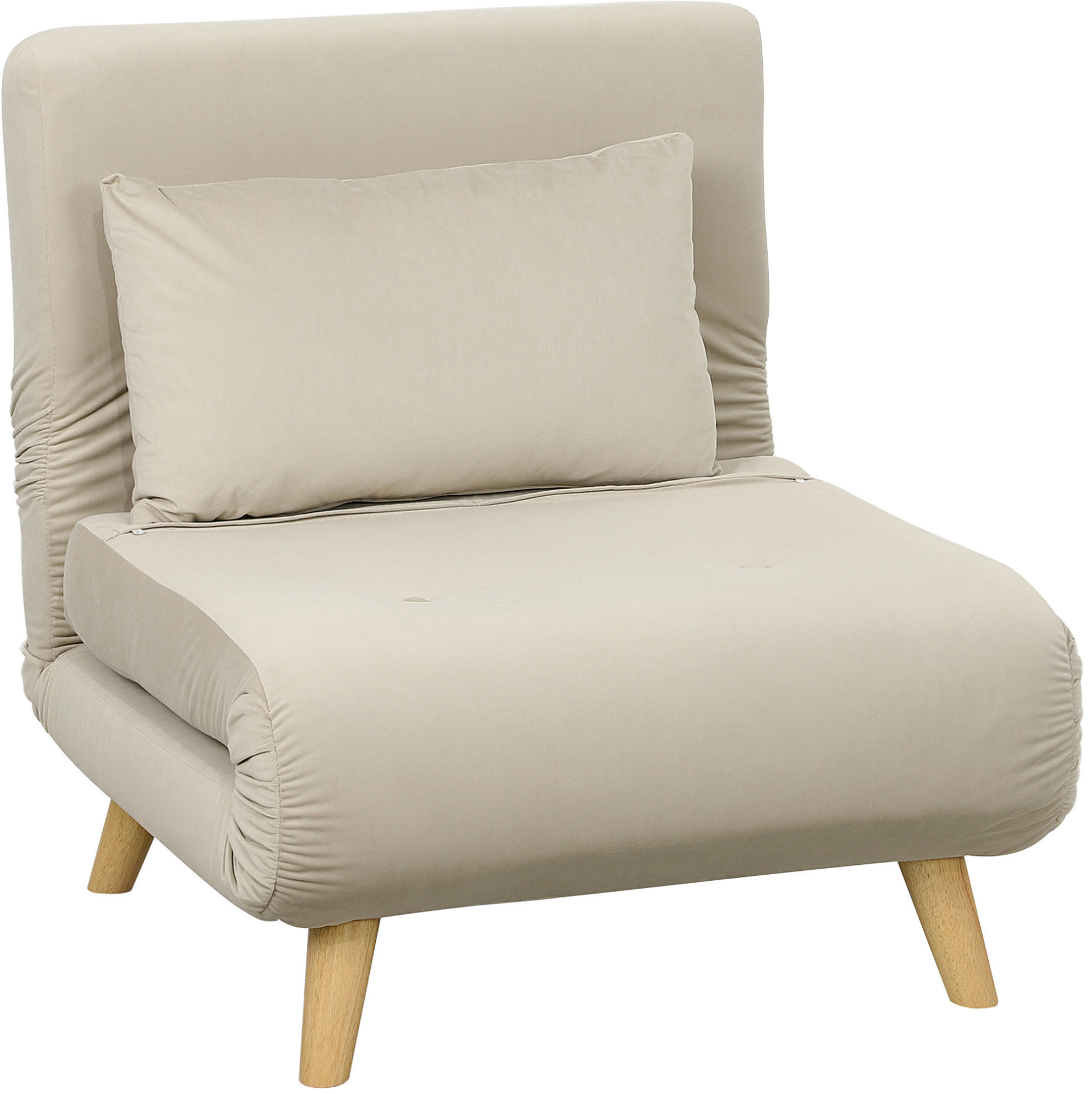 SCHLAFSESSEL 72/78/79 cm in Beige mit Bettfunktion und 6-fach verstellbarer Lehne - Beige, Textil (78/79/72cm) - Flora Grace